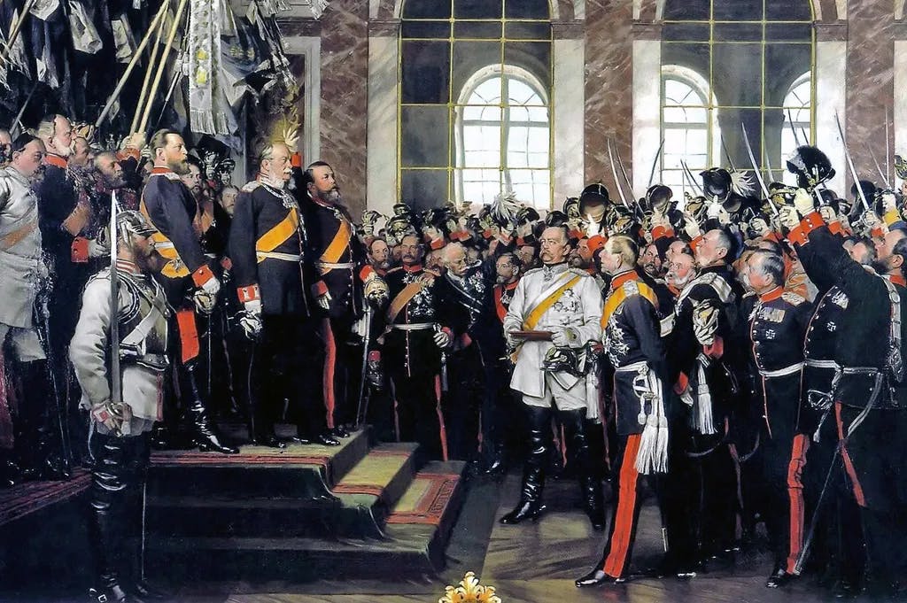 Die Proklamierung des deutschen Kaiserreiches, 3., sog. Friedrichsruher Fassung, 167 × 202 cm, Bismarck-Museum.