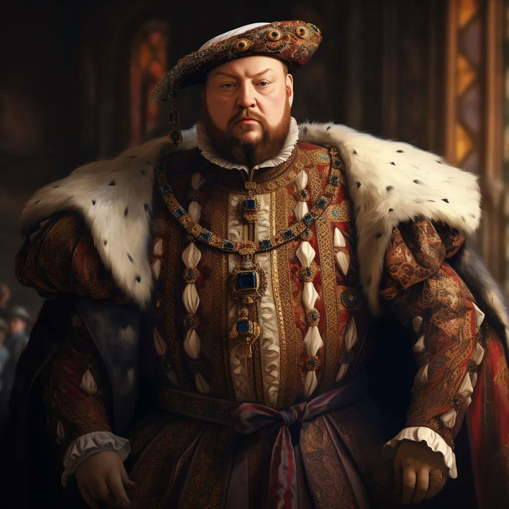 Henry III. in  königlichem Gewandt. guckt stoisch in Richtung des Betrachters