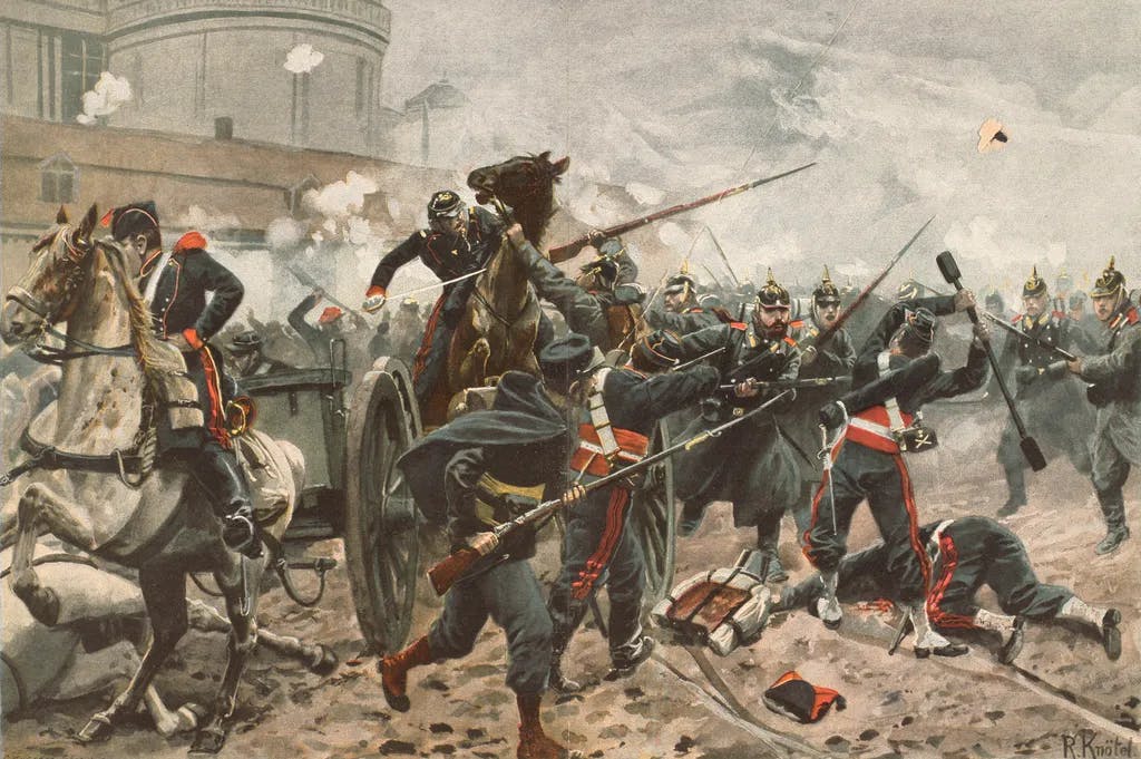 Deutsch-französischer Krieg 1870/71: “Die Hessen bei Chambord. (9. Dezember 1870) ".