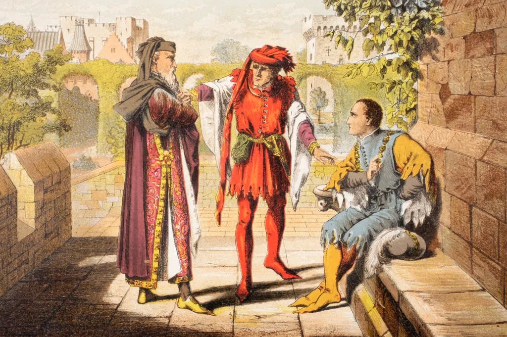 Warwick spricht in König Heinrich VI. Akt Ii, Szene Ii, von William Shakespeare. Wir sind die Ersten, die unseren rechtmäßigen Herrscher grüßen werden. Gezeichnet und geätzt von Robert Dudley. Aus der illustrierten Bibliothek Shakspeare, veröffentlicht London 1890.